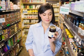 Woman grocery shopping